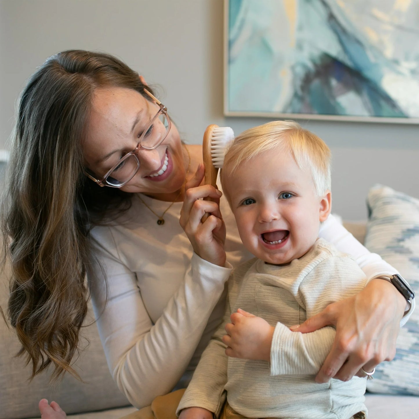 Dr. Brown's Healthy Baby Essential Care, Soft & Safe, Baby Brush Plus Comb for Infants & Toddlers
