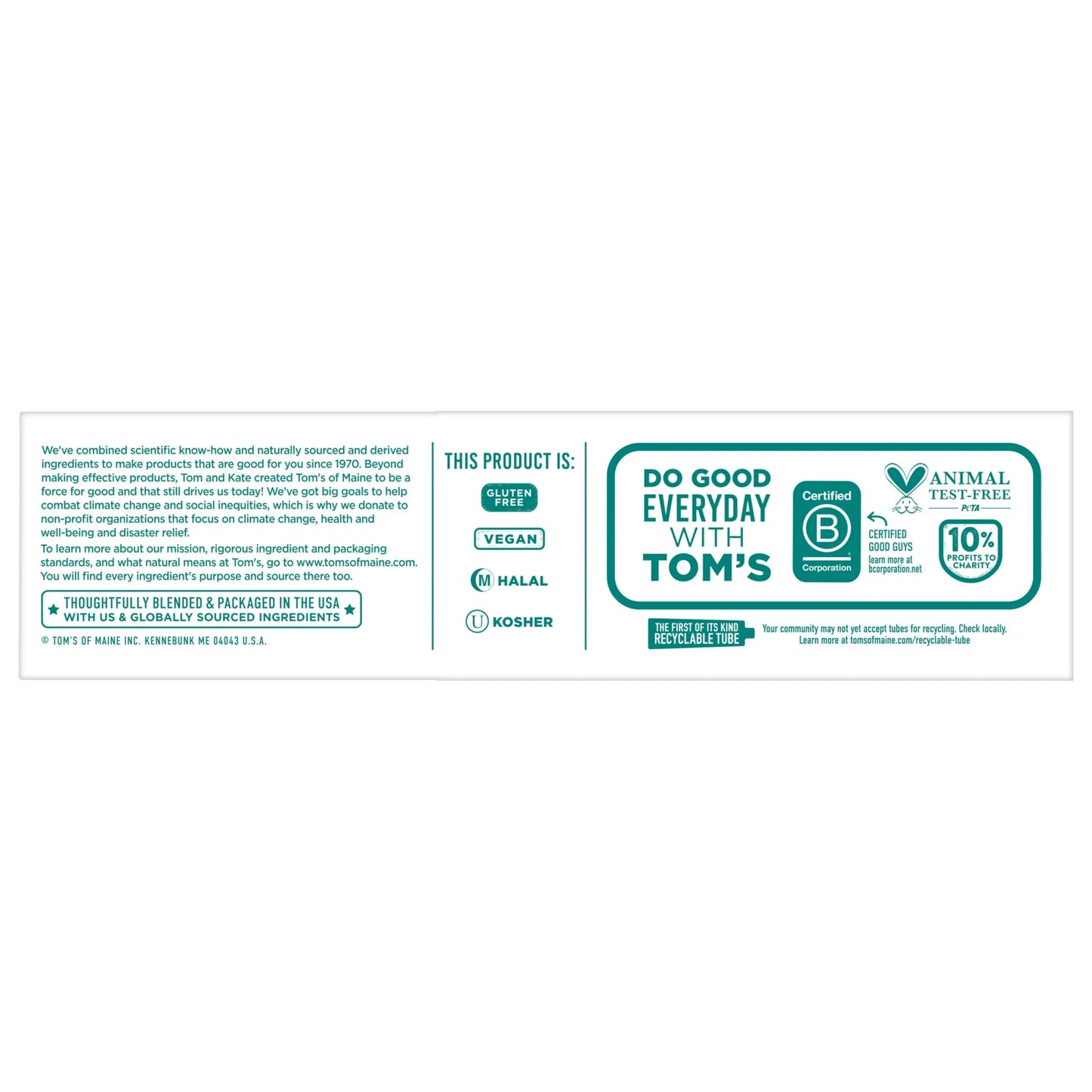 Tom’s of Maine Antiplaque and Whitening Fluoride Free Toothpaste, Peppermint, 4.5 Oz
