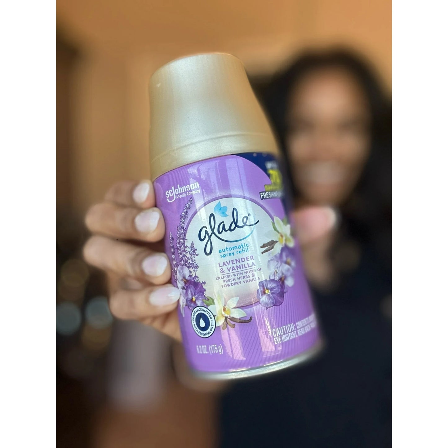 Glade Automatic Spray Refills, Air Freshener, Infused with Essential Oils, Lavender & Vanilla, 6.2 oz