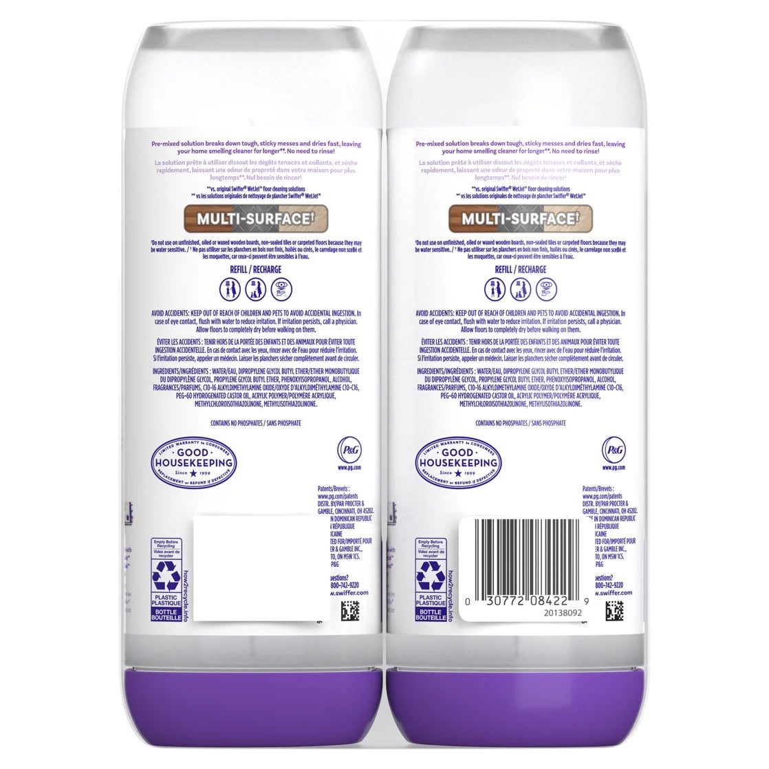 2 Pack Swiffer Power Mop Refill Solution, Tile, Vinyl, Laminate, Wood, Floor Cleaner, Fresh, 50.6oz