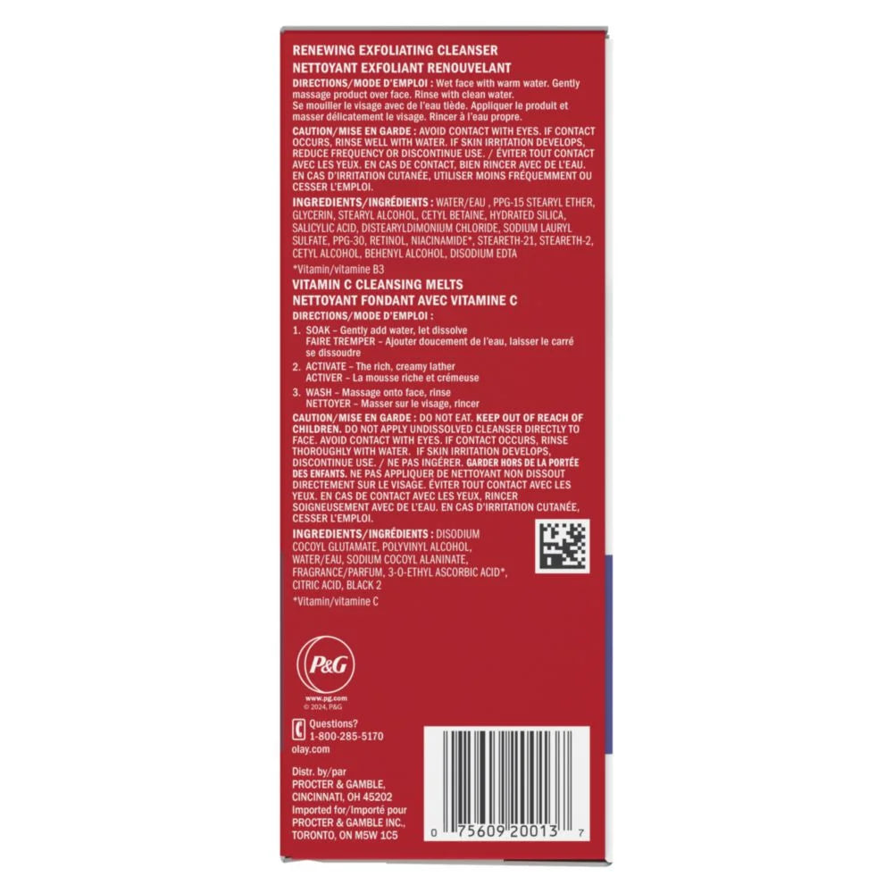 Olay Skin Care Beauty Retinol Duo Pack, Face Moisturizer & Face Wash, Smoothing and Anti-Aging, 1.7 oz