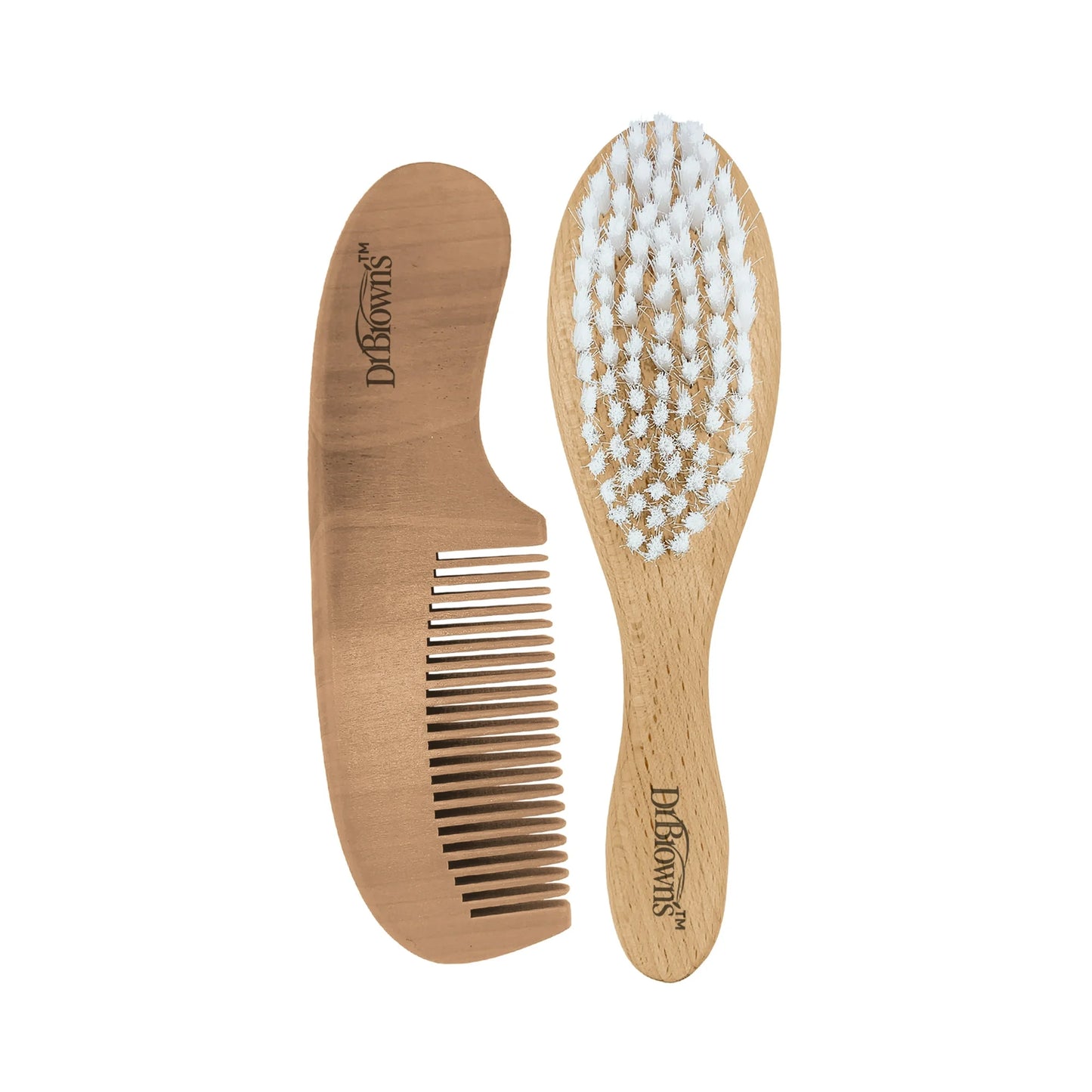 Dr. Brown's Healthy Baby Essential Care, Soft & Safe, Baby Brush Plus Comb for Infants & Toddlers