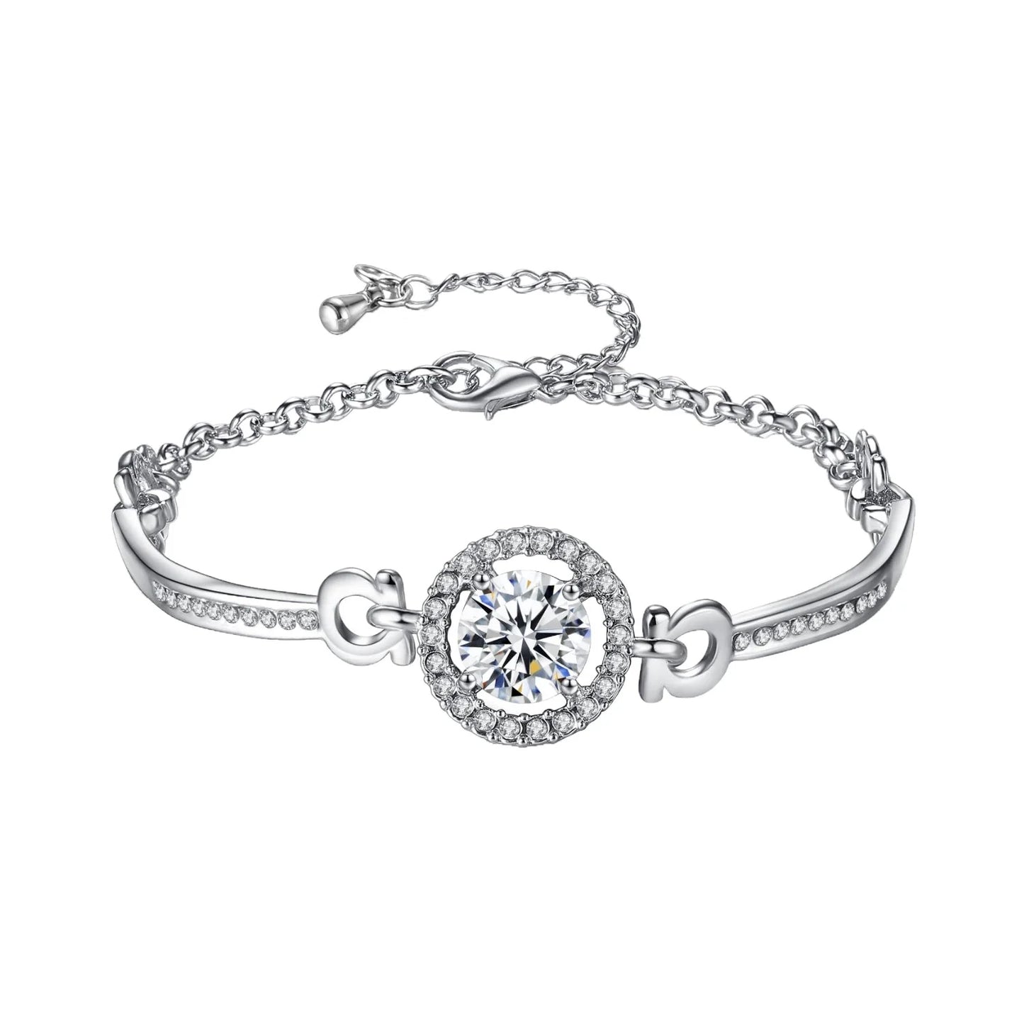 Crystal Irregular Chain Bracelet for Women – Elegant Plated Design