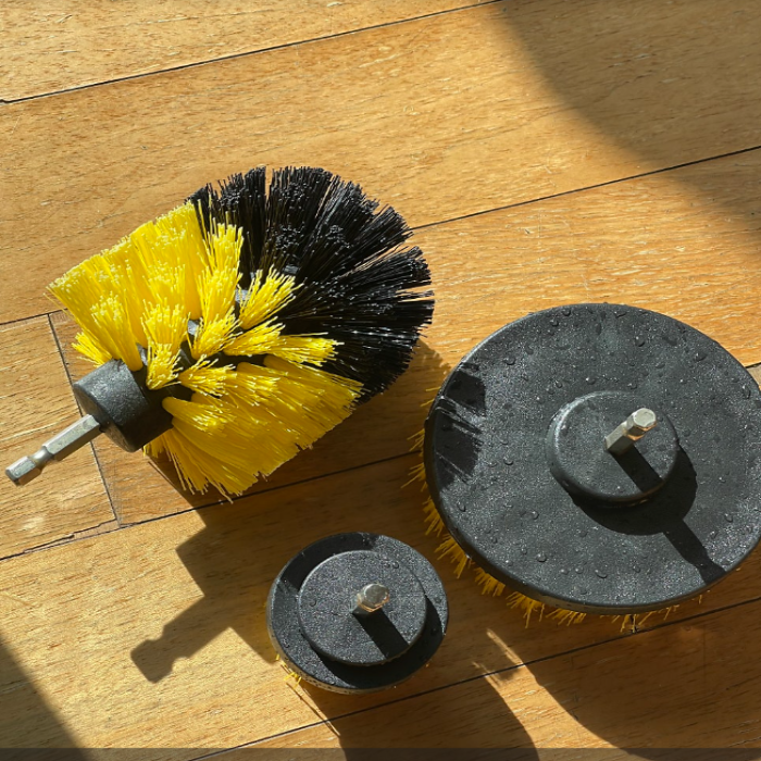 Hard Bristle Car Wash Drill Brush – Nylon Scrubber for Auto Detailing & Cleaning