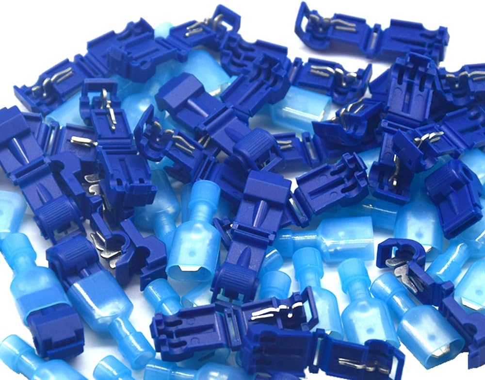 50pcs Quick Wire Connectors – Snap Splice Lock Electrical Crimp Terminals for 18–14 AWG Cables