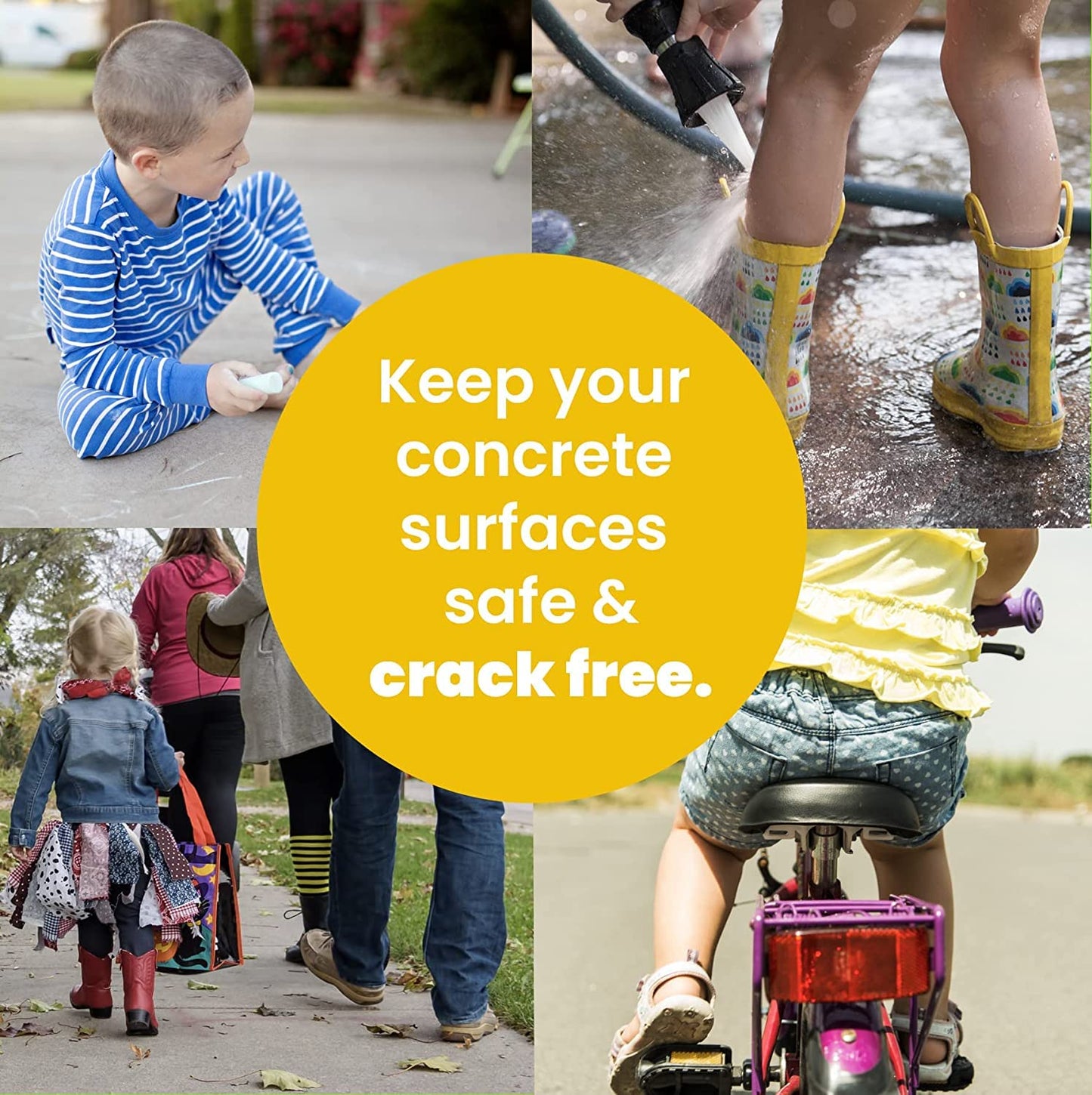 Concrete Crack Filler - Gray - 3 lb. (Single Bottle) for Filling in Concrete Cracks on driveways, walkways and patios.