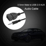 Xewsqmlo 3.5mm Male to USB 2.0 Female Car AUX Stereo Audio Adapter Cable