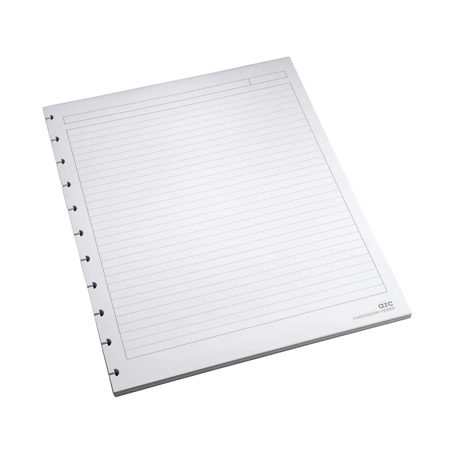 Staples Arc Notebook System Refill Paper 8.5" x 11" 50 Sh. Ruled White 19992