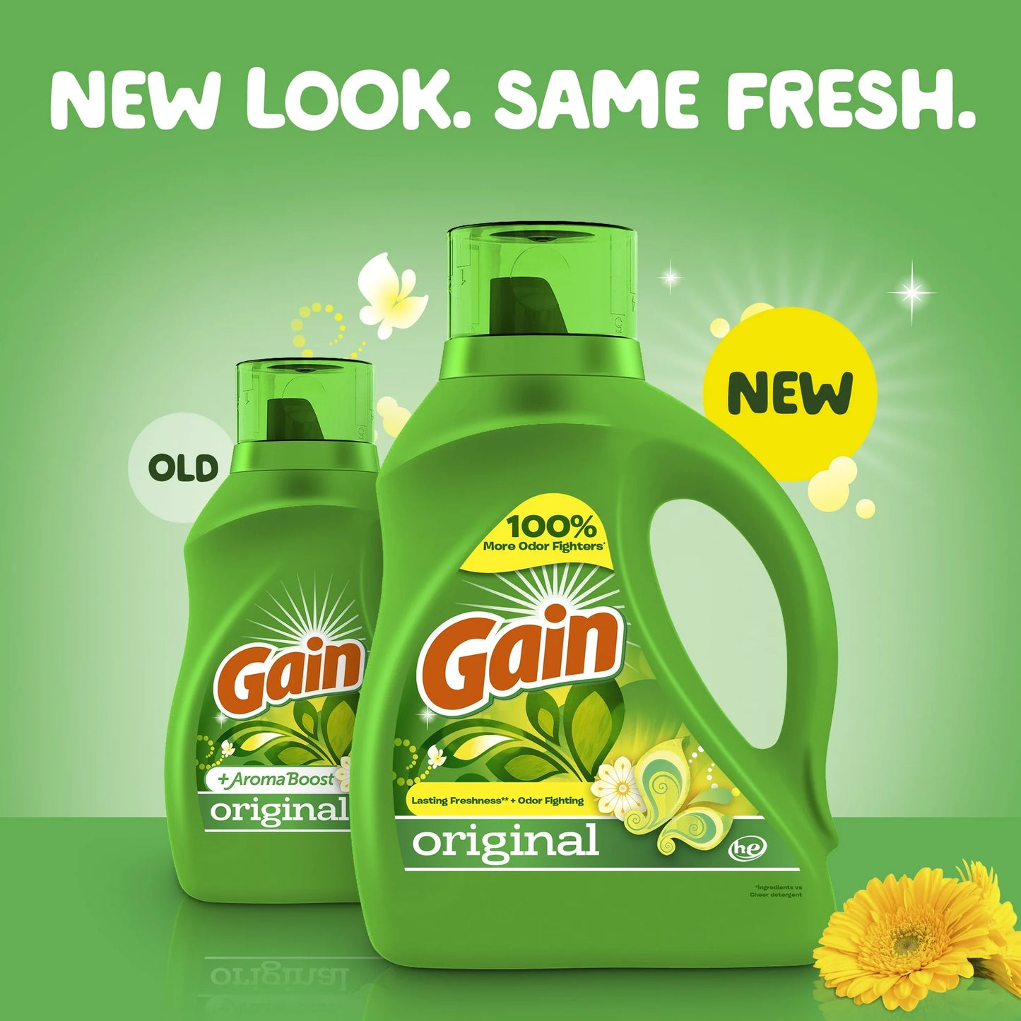 Gain Liquid Laundry Detergent, Original Scent, 88 fl oz, 61 Loads