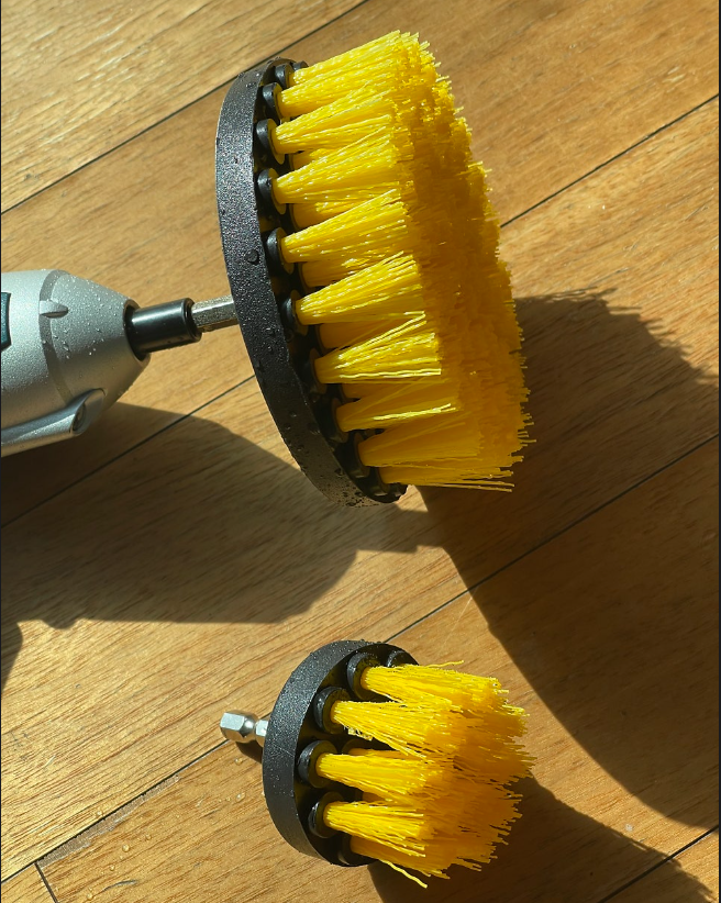 Hard Bristle Car Wash Drill Brush – Nylon Scrubber for Auto Detailing & Cleaning