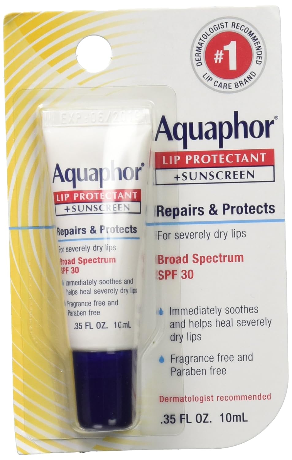Aquaphor Lip Protectant Plus Sunscreen SPF 30 0.35 Ounce