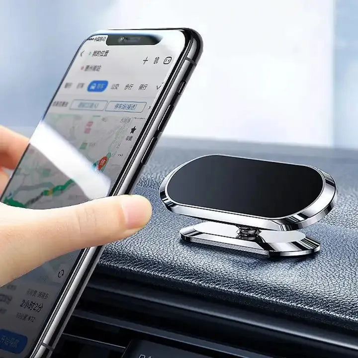 Magnetic Car Phone Holder – 360° Dashboard Mount with Strong Adhesive & Rotation for All Smartphones