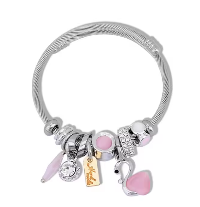 Minimalist Swan Bracelet – Simple Alloy Jewelry