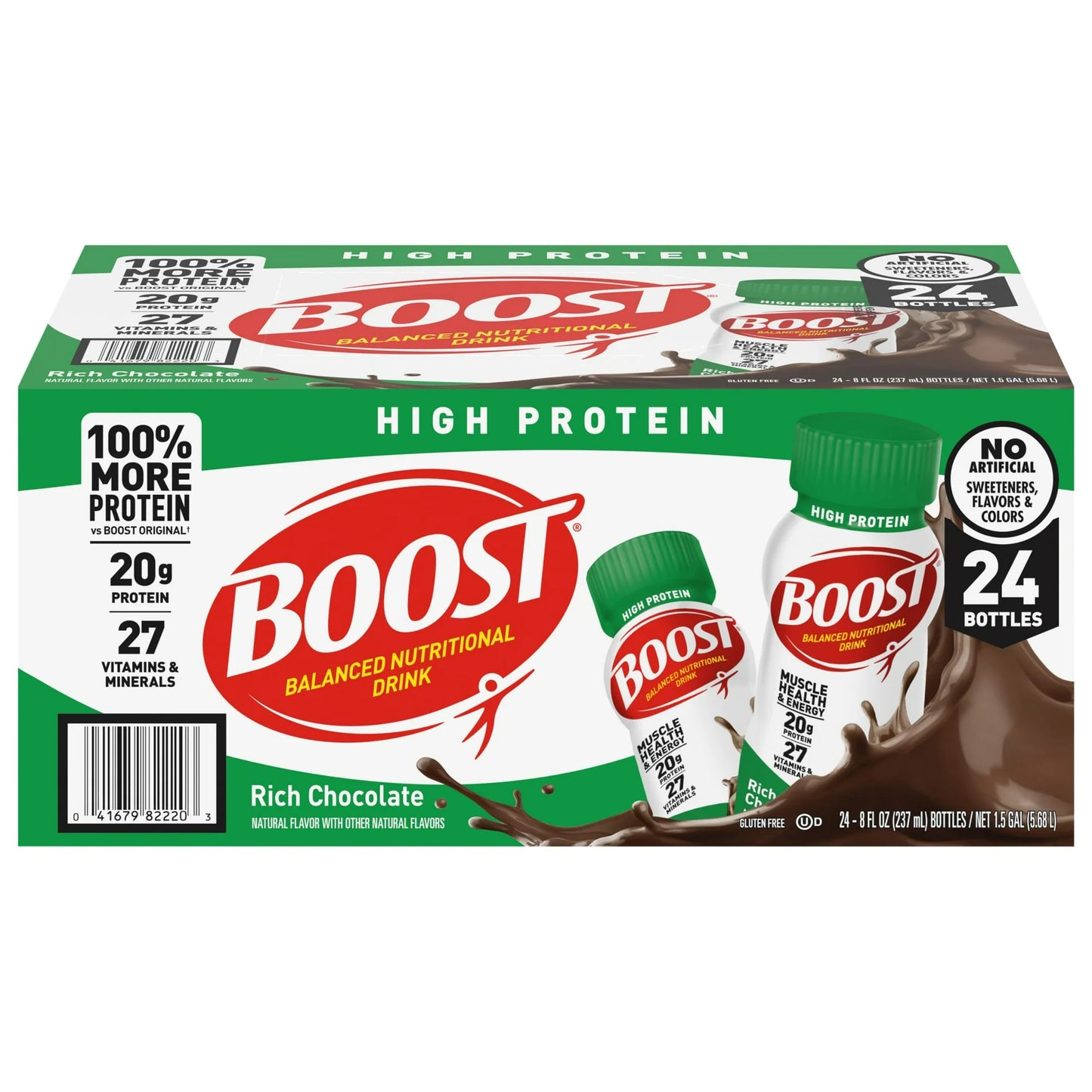 BOOST 20g High Protein Nutritional Drink Shakes, Rich Chocolate, 8 fl oz