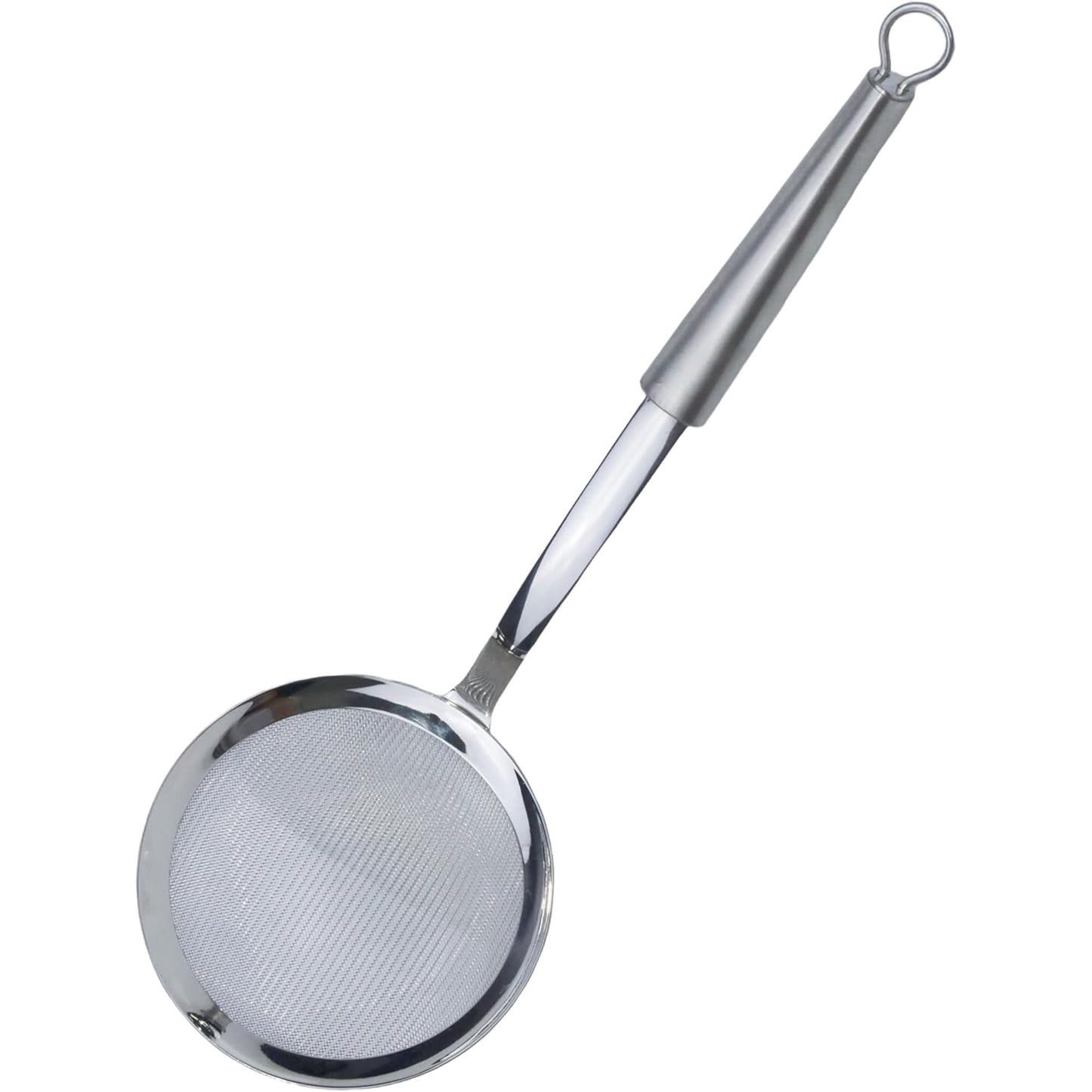 i Kito 4.7" Stainless Steel Fat Skimmer Spoon with Hanging Loop, Dishwasher Safe Soup Ladle for Hot Pot, Dumplings