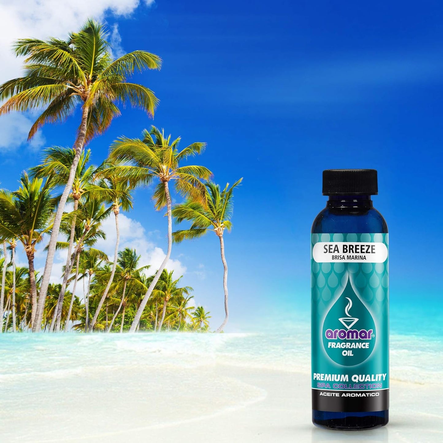 AROMAR Premium Fragrance Oil, 4oz Bottle, Long Lasting Aromatic Scent, Fresh and Revitalizing Aromatherapy for Living Room, Bedroom, and Kitchen 12oz Sea Breeze