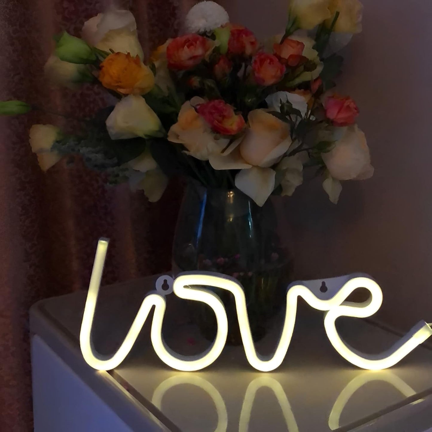 LOVE Neon Sign – LED Wall Light for Home Decor, Bedroom, Wedding, or Party Display