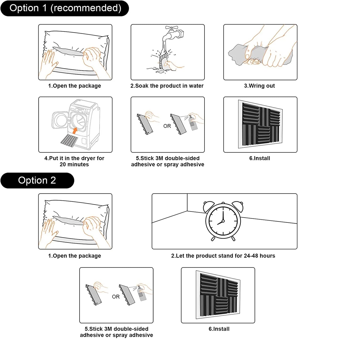 Acoustic Panels, Studio Soundproofing Foam for Wall,12" X 12" X 1"