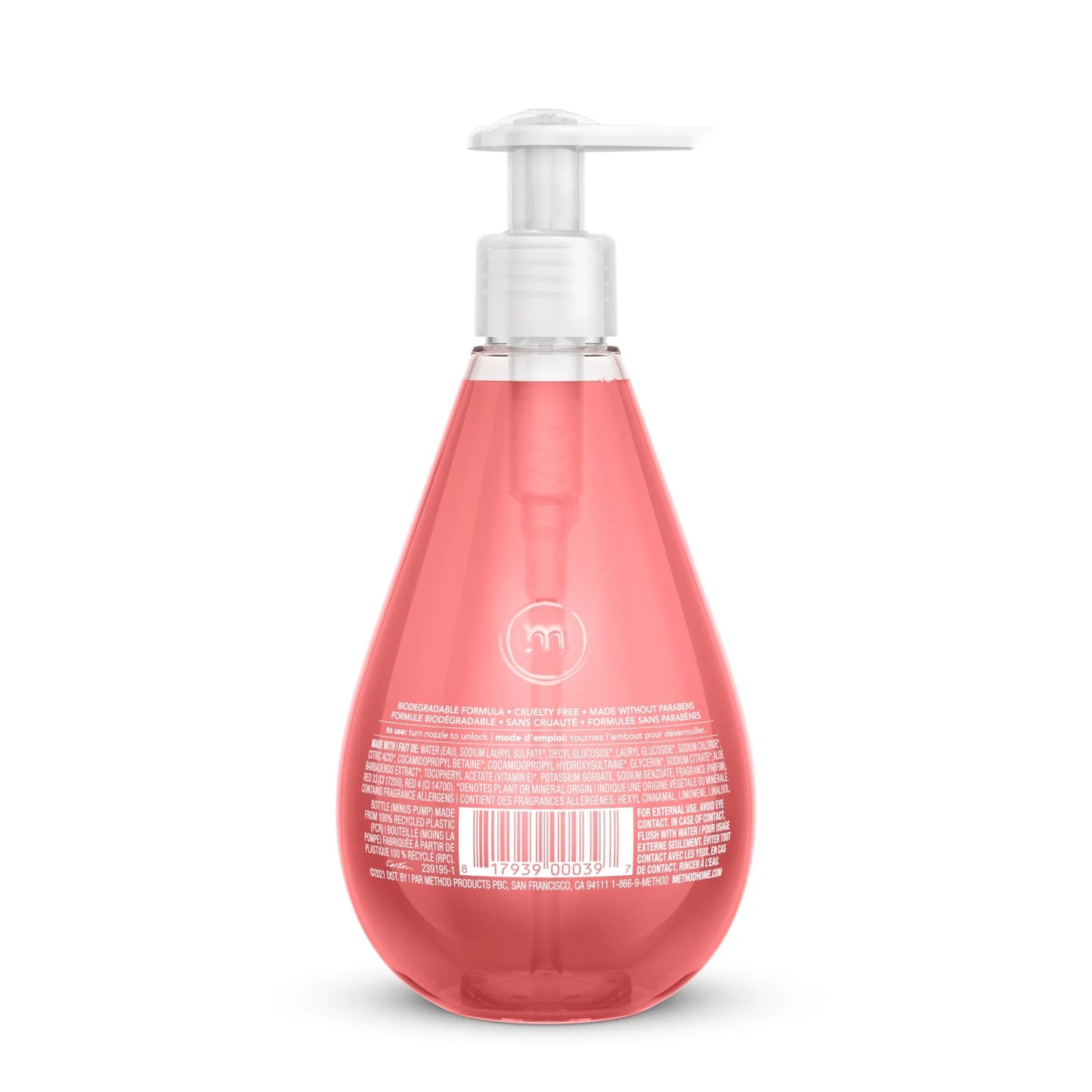 Method Gel Hand Soap, Pink Grapefruit, 12 Ounce