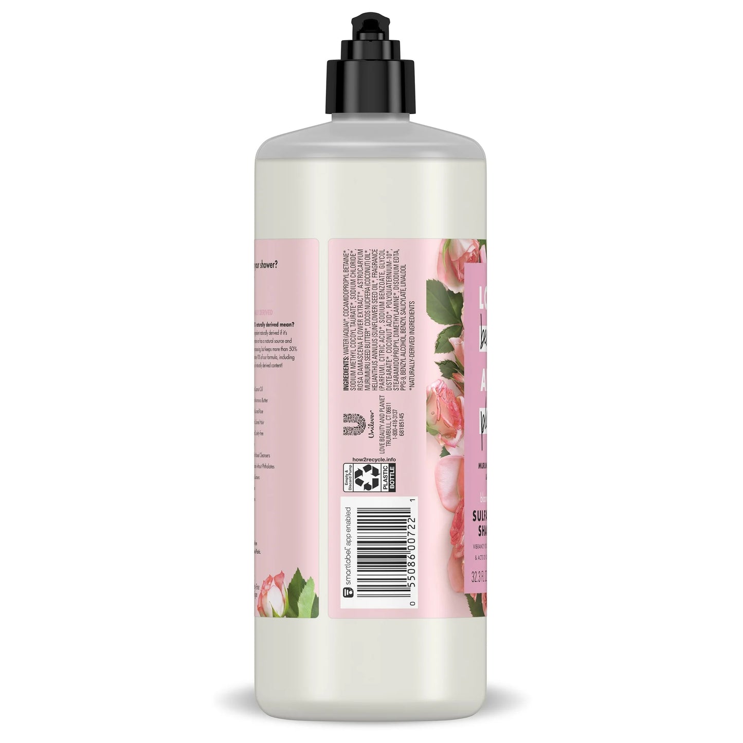 Love Beauty And Planet Blooming Color Murumuru Butter and Rose, Sulfate-Free Shampoo Vegan, Paraben-free, Silicone-free, Cruelty-free for Color Treated Hair 32.3 oz