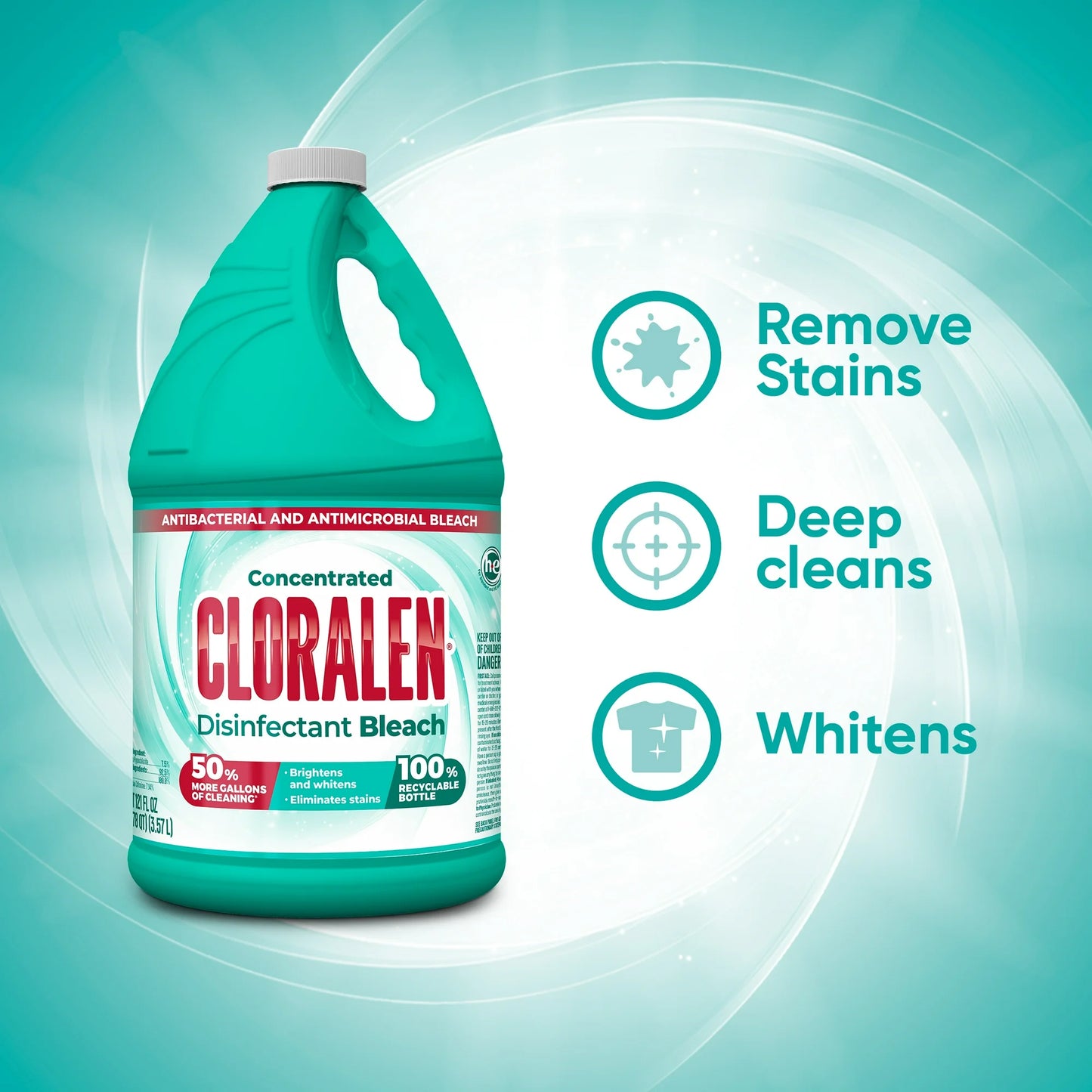 CLORALEN Concentrated Household Cleaning Liquid Bleach (121 fl oz)