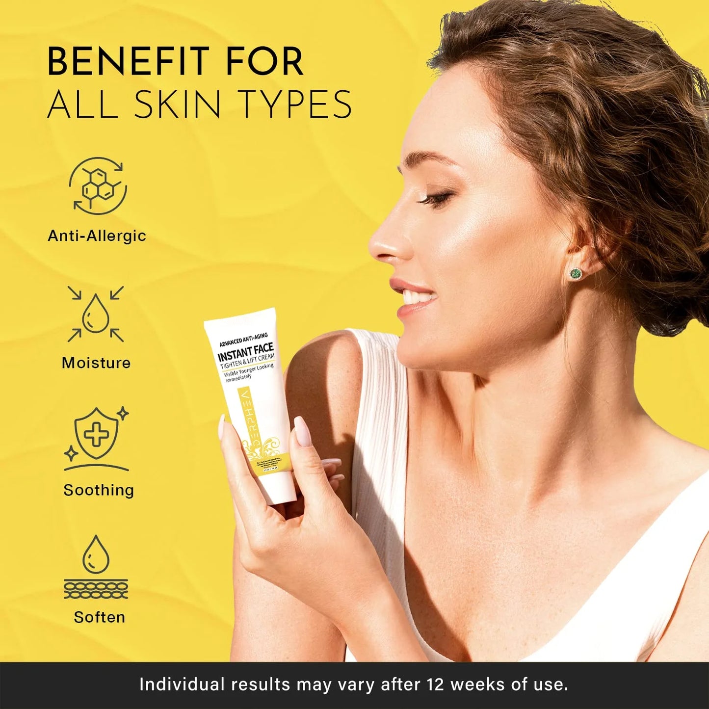 Advanced Face Lift Cream, Wrinkle Cream For Face, Instant Skin Tightening Cream For Face, Instant Eye Lift, Neck & Face Tightening, Visibly Smoothing Sagging Skin, Puffiness.1oz