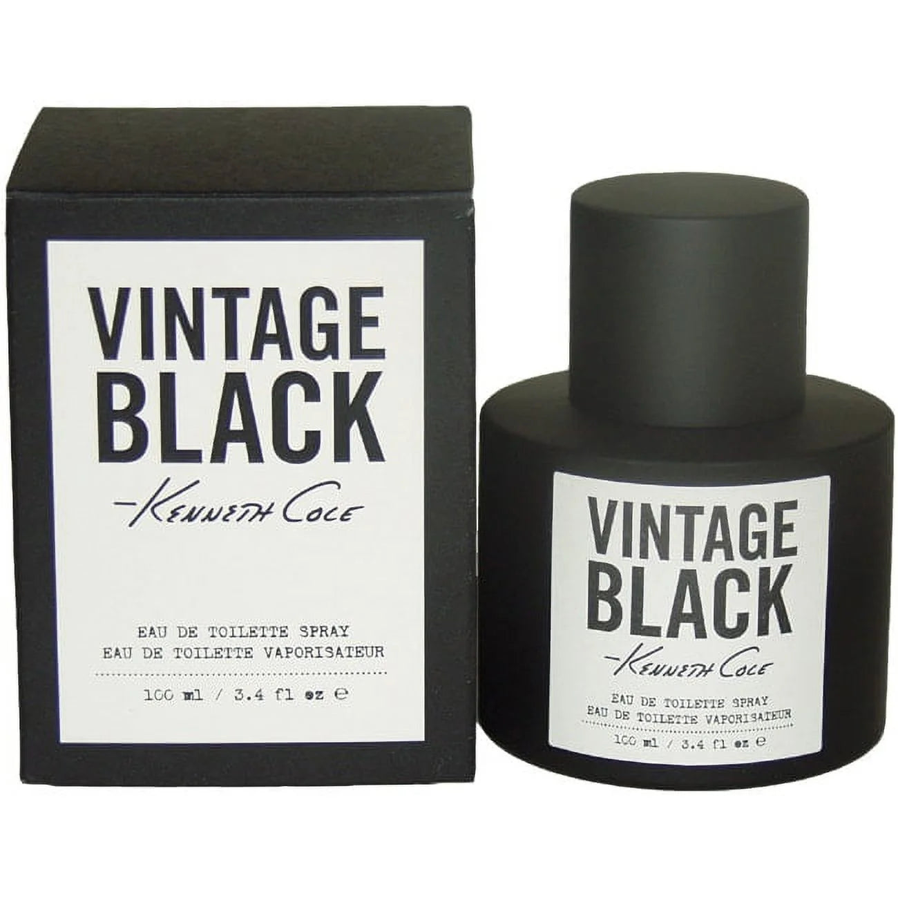Kenneth Cole Vintage Black Eau De Toilette, Cologne for Men 3.4 oz