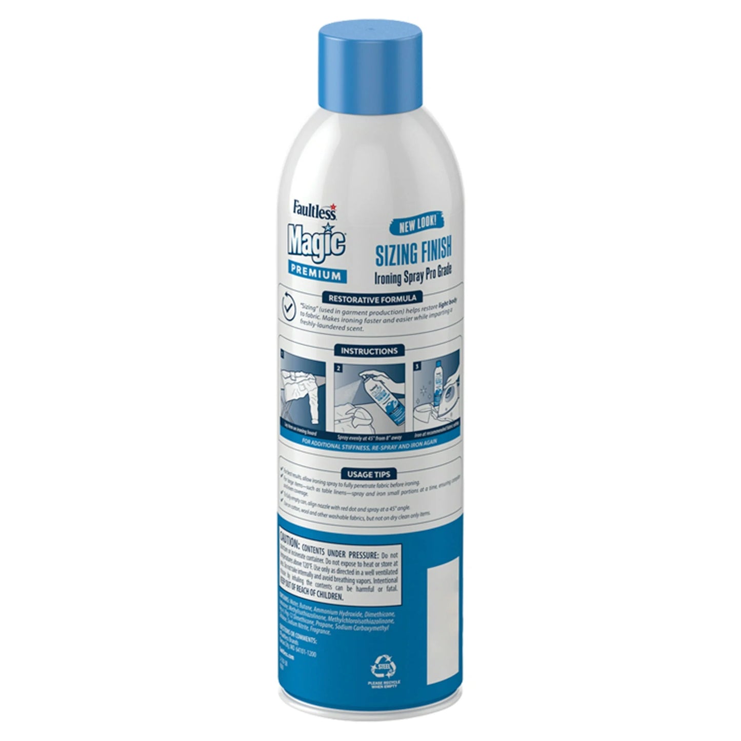 Faultless Starch Magic Fabric Light Finish Ironing Spray Sizing 20 oz