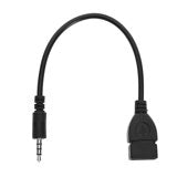 Xewsqmlo 3.5mm Male to USB 2.0 Female Car AUX Stereo Audio Adapter Cable