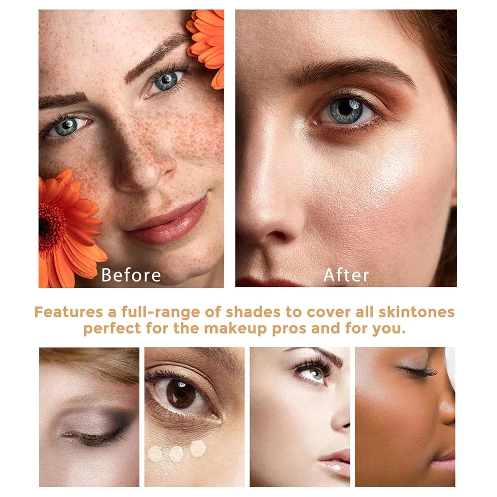 Color Changing Foundation by TLM, Liquid Foundation Makeup, All Day Flawless Age Defying, Hides Wrinkles & Lines, Sensitive Skin Safe, 1 Fl.Oz