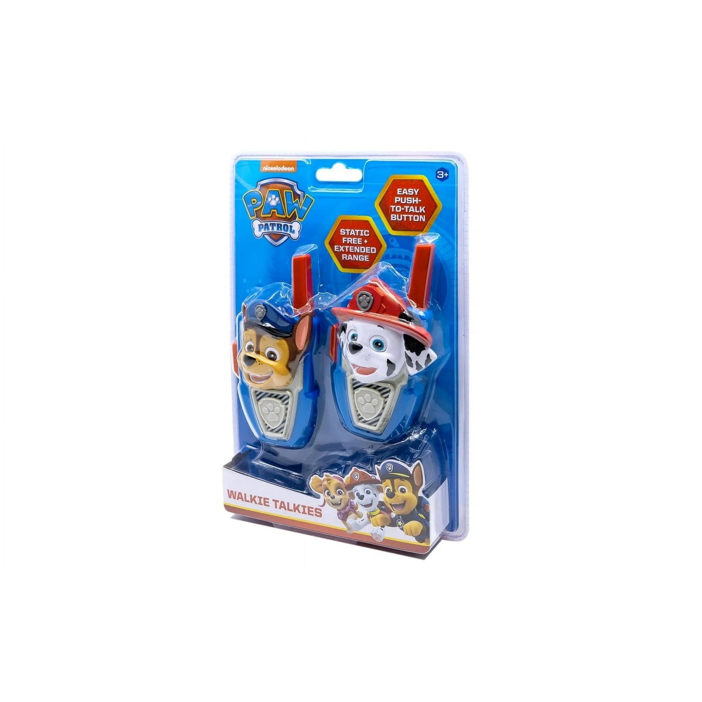 Paw Patrol Walkie Talkies, Marshall & Chase Set of 2 - Push to Talk Button for Children Ages 3+