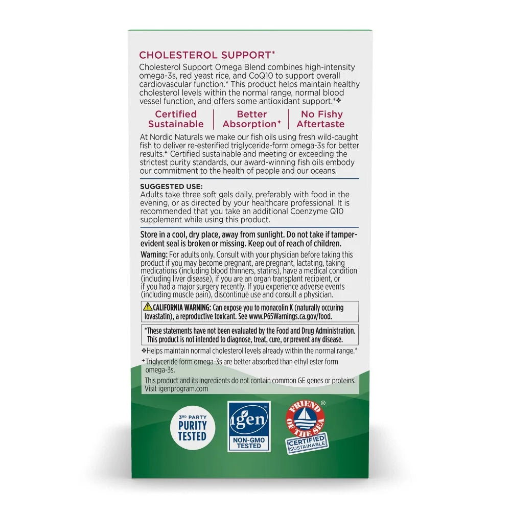 Nordic Naturals Omega LDL Softgels, 1152 Mg, Antioxidant Support, 60 Ct