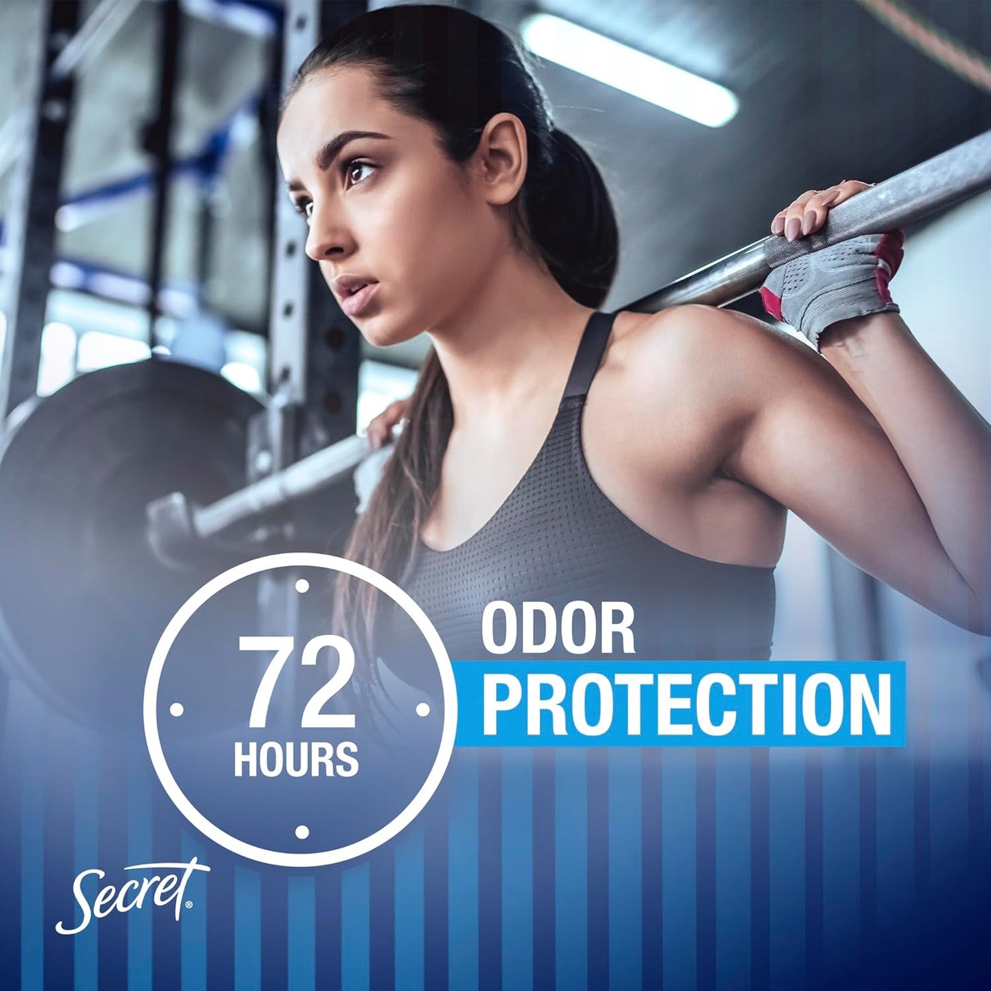 Secret Outlast Antiperspirant Deodorant for Women, 72hr Sweat & Odor Protection, PH Balancing Minerals, Clear Gel, Completely Clean Scent, 2.6 oz