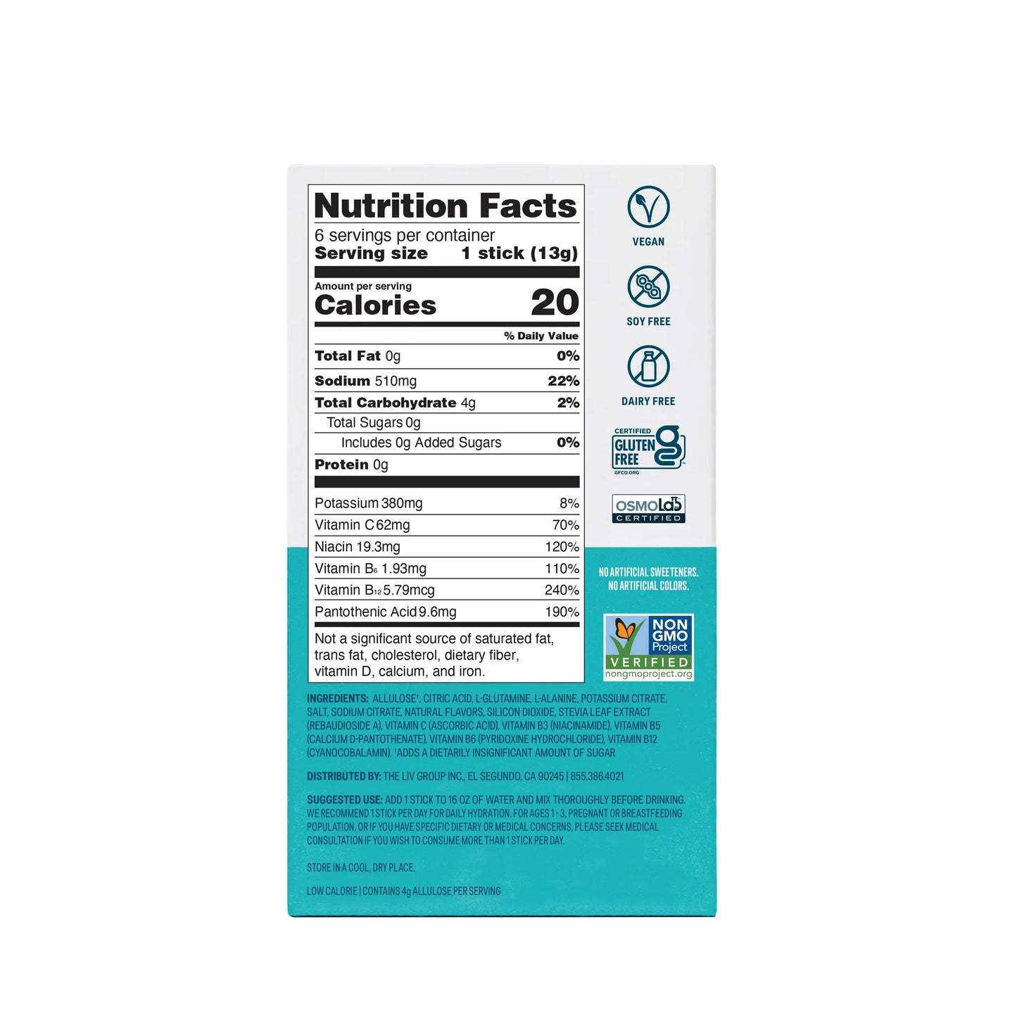 Liquid I.V.® Green Grape Sugar-Free Hydration Multiplier® Powdered Electrolyte Drink Mix