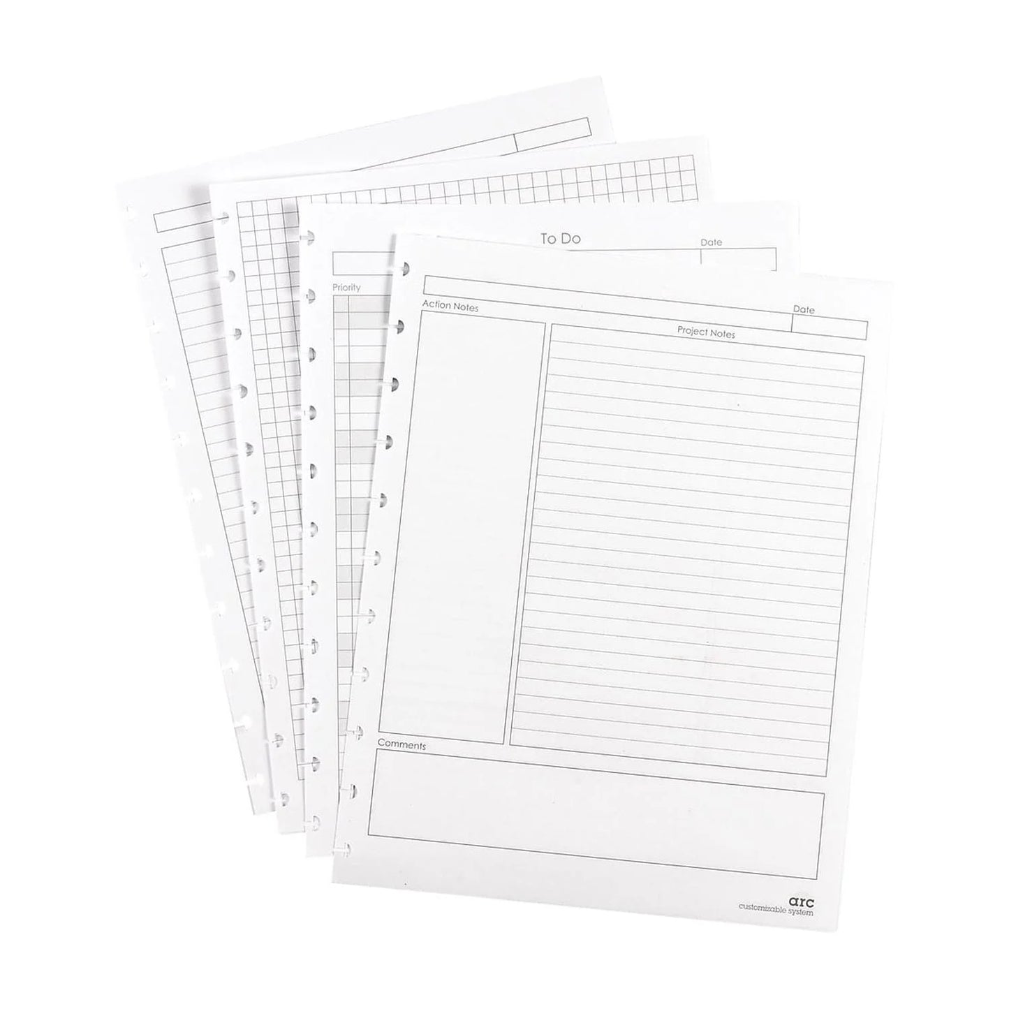 Staples Arc Notebook System Refill Paper 8.5" x 11" 50 Sh. Ruled White 19992