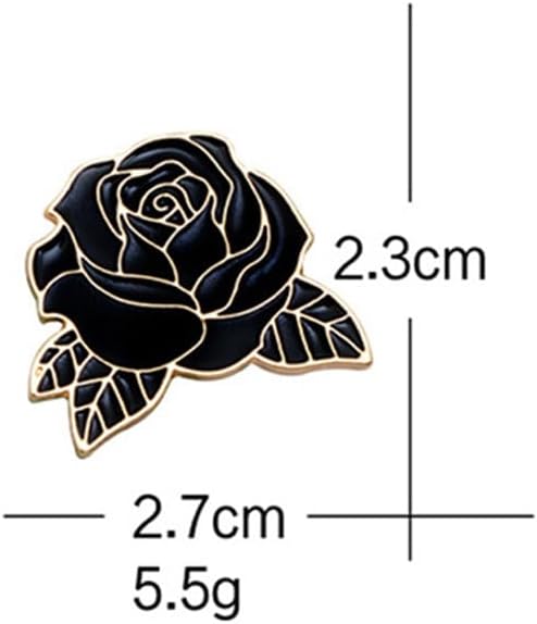 π€ Black Rose Enamel Pin β Gothic Floral Aesthetic Lapel Badge for Jackets, Bags & Hats