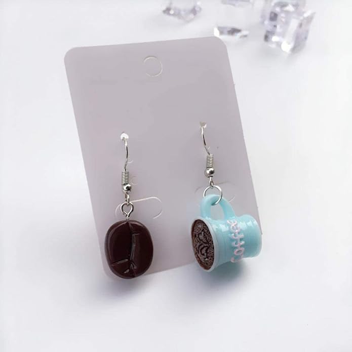 Fashion Coffee Beans Simulation Exaggerated Earrings Wholesale