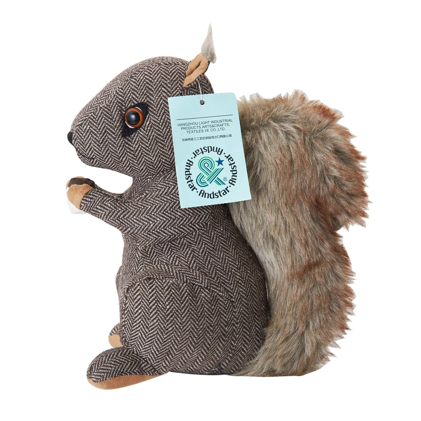 Elements Brown Polyester Squirrel Door Stopper, 10-inch