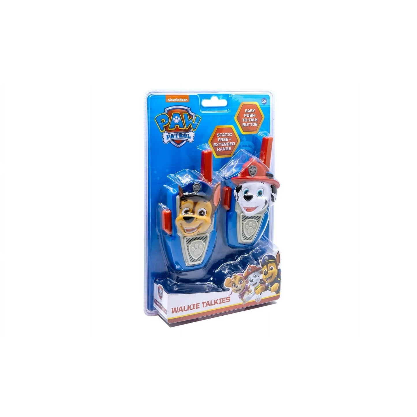 Paw Patrol Walkie Talkies, Marshall & Chase Set of 2 - Push to Talk Button for Children Ages 3+