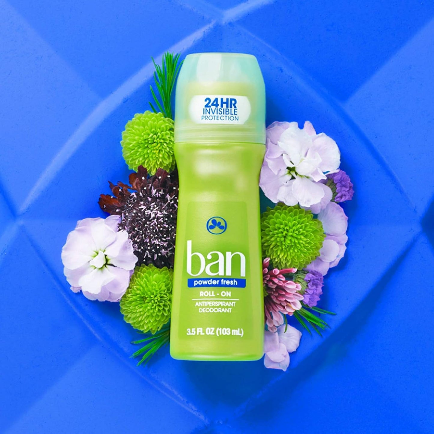 Ban Roll-On Antiperspirant Deodorant, Powder Fresh, 3.5 Fluid Ounce