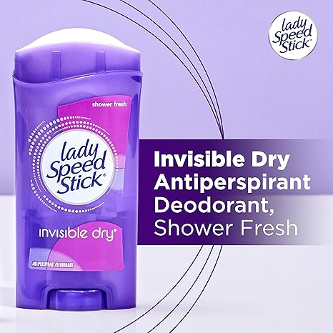 Lady Speed Stick Invisible Dry Antiperspirant Deodorant, Shower Fresh, 2.3oz