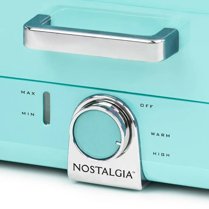 Nostalgia Retro Style Steamer and Hot Dog Machine, 24 Hot Dogs and 12 Bun Capacity, Aqua
