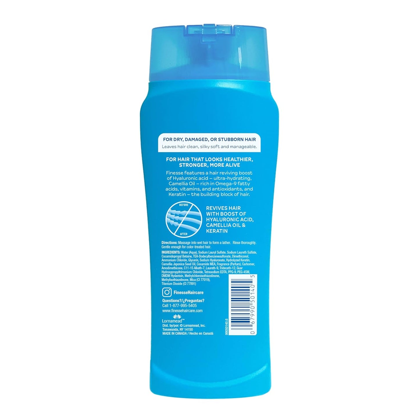 FINESSE Restore + Strengthen Moisturizing 2in1 Shampoo + Conditioner, 13 oz, Moisturize & Repair Dry or Damaged Hair