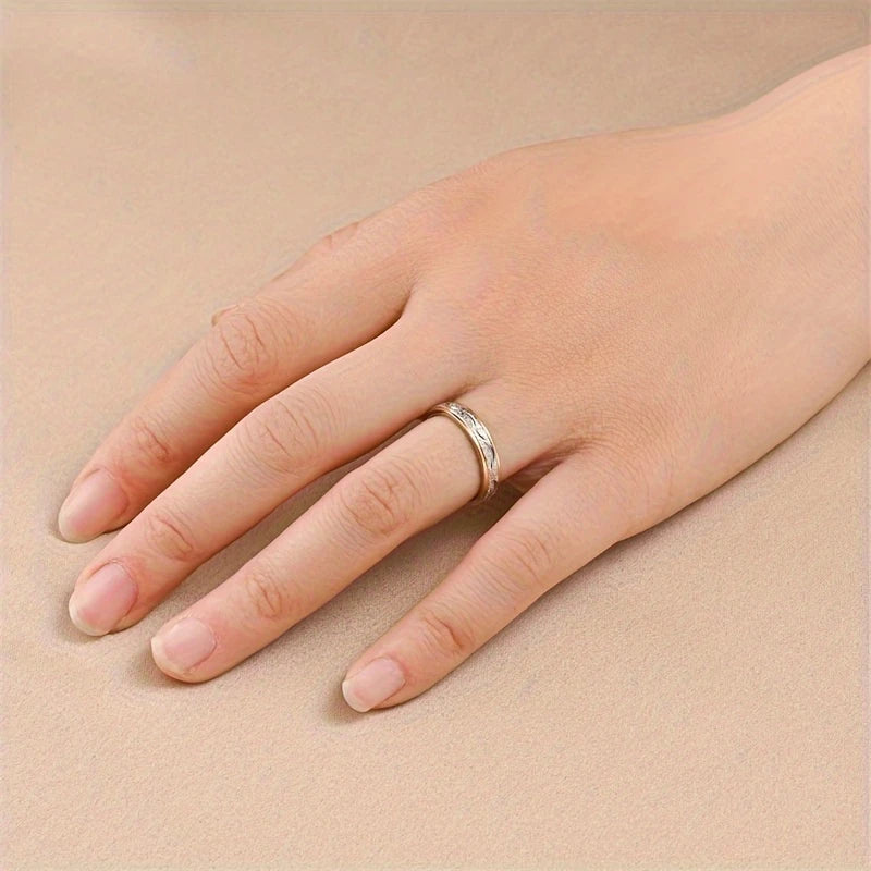 2-Piece Gold and Silver Rings – Size 7 Minimalist Stackable Jewelry for Women