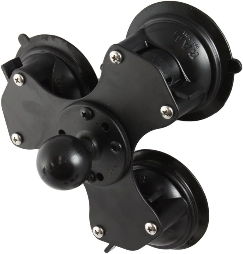 RAM MOUNTS (RAM-224-3U Triple Twist Suction Cup W 1.5" Ball