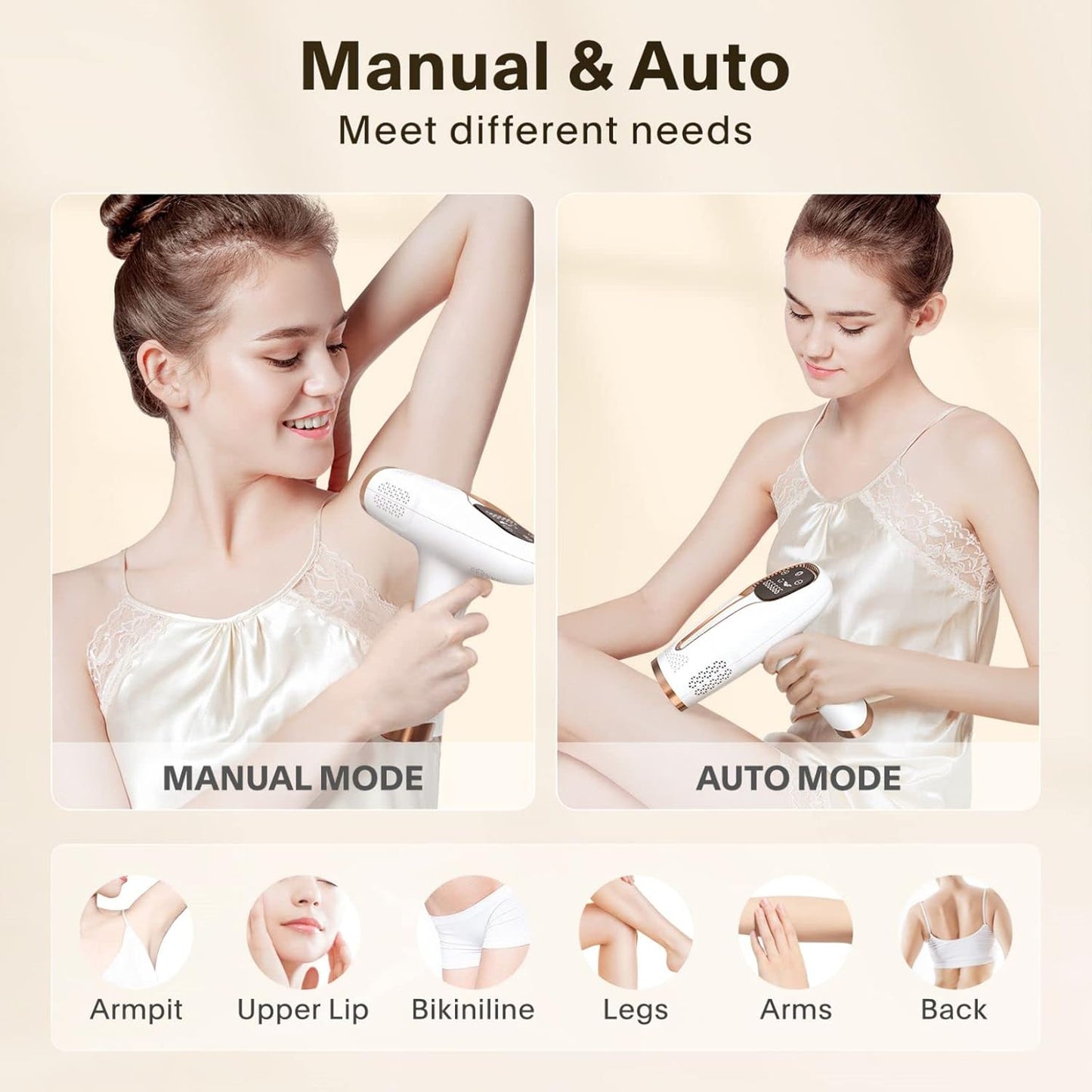 IPL Hair Removal Device for Women and Men 999999 Flashes Permanent Hair Remover for Face and Body At Home