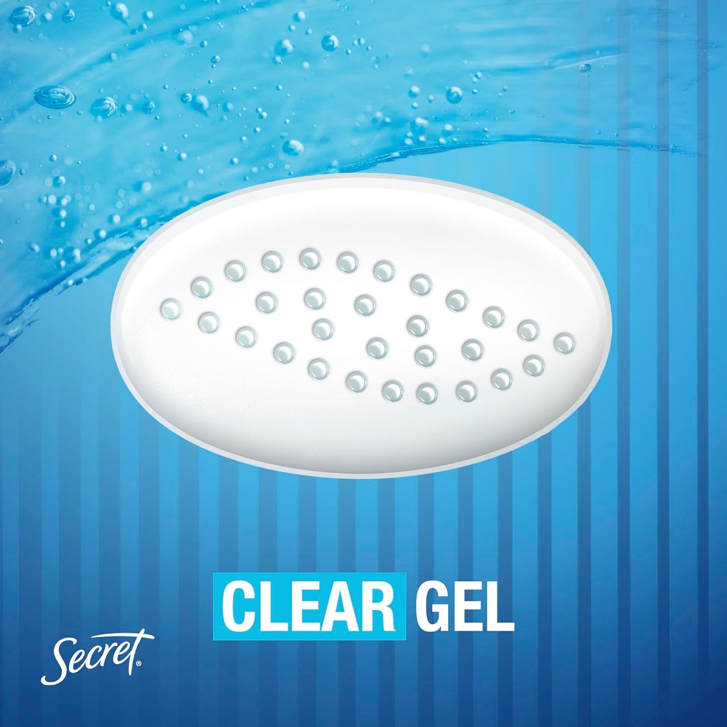Secret Outlast Antiperspirant Deodorant for Women, 72hr Sweat & Odor Protection, PH Balancing Minerals, Clear Gel, Completely Clean Scent, 2.6 oz