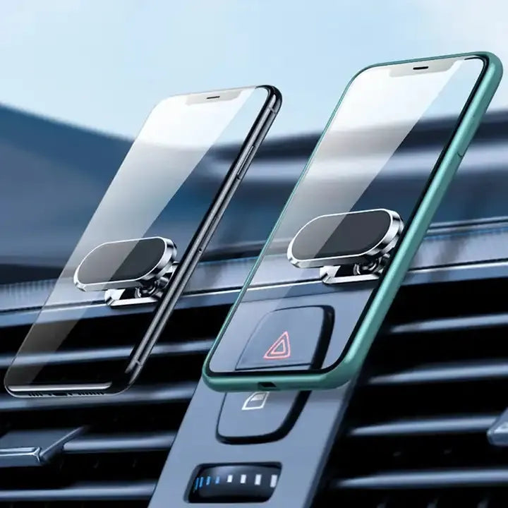 Magnetic Car Phone Holder – 360° Dashboard Mount with Strong Adhesive & Rotation for All Smartphones