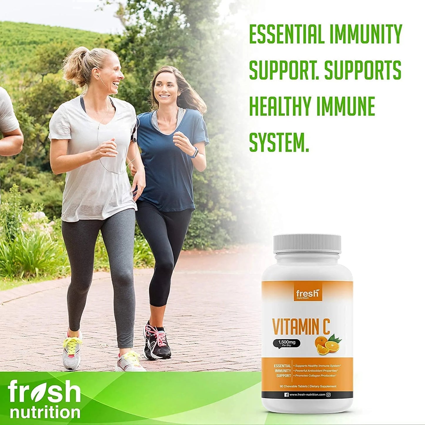 Fresh Nutrition Vitamin C Chewable Supplement - 1500mg per Serving Vit C