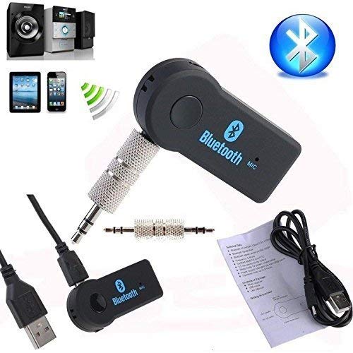 Wireless Bluetooth AUX Audio Receiver – 3.5mm Car/Home Stereo Adapter with Mic